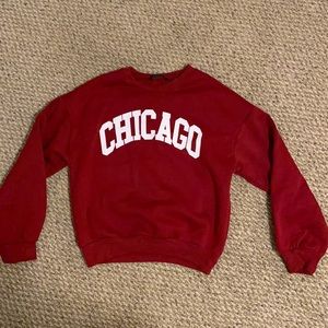 red chicago crewneck